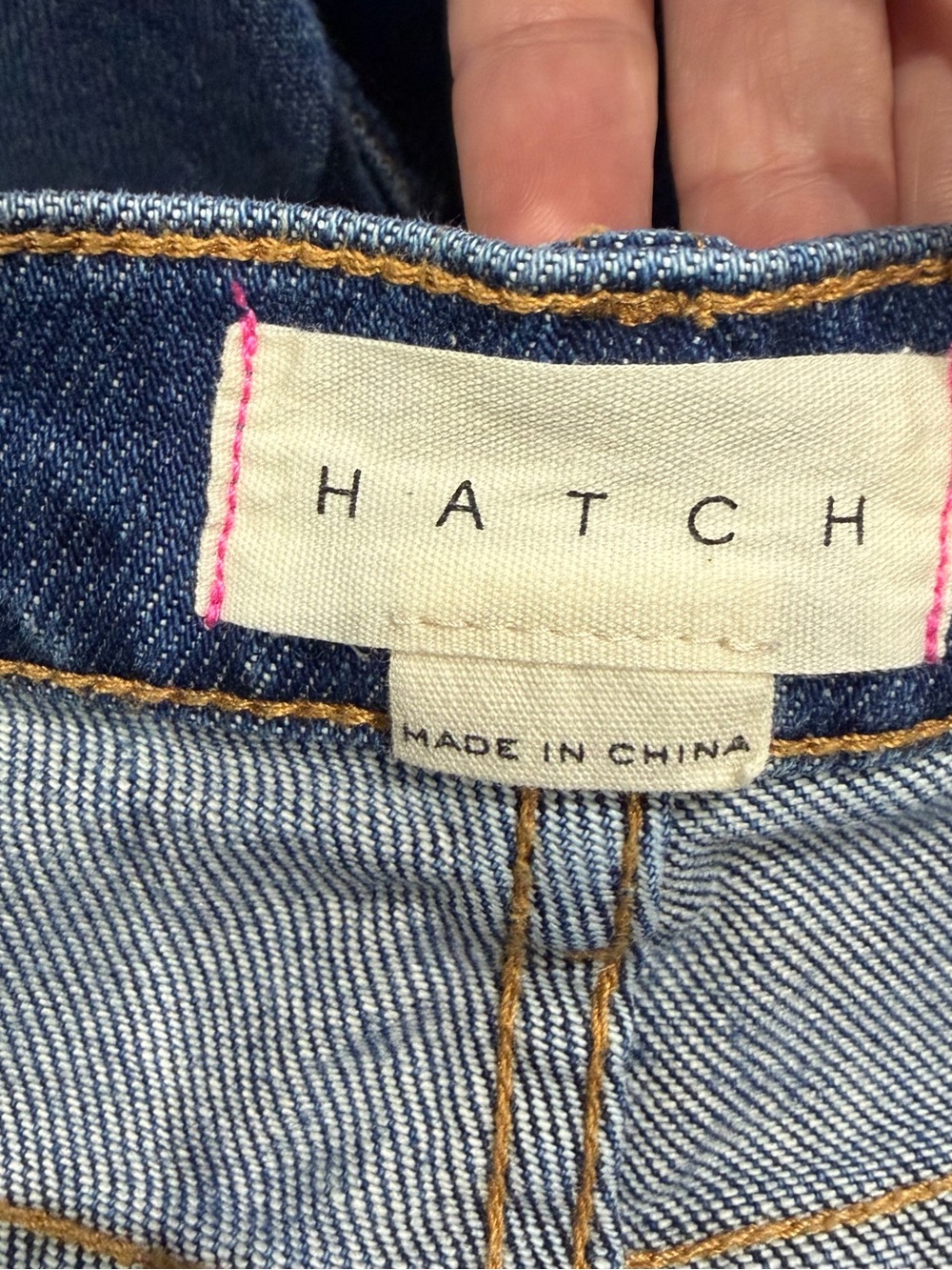 HATCH Maternity Jeans Size 28 Blue Indigo Medium Wash Belly Stretch Panels - Picture 5 of 8